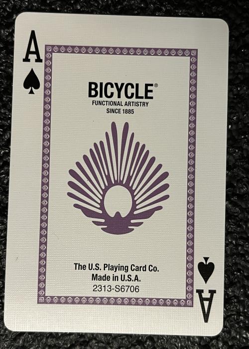 Peacock Purple [Bicycle] - Ace of Spades