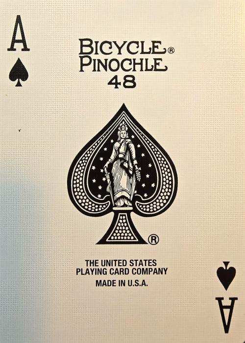 Pinochle 48 Red [Bicycle] - Ace of Spades
