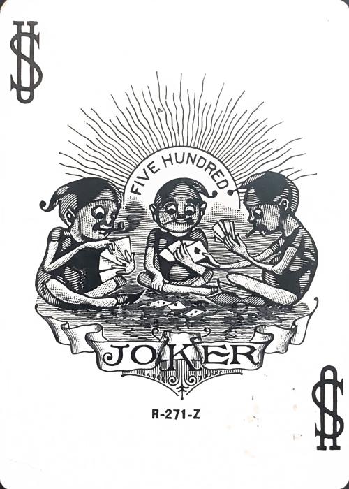 USPCC Five Hundred Playing Cards with 11 and 12 spots - Joker
