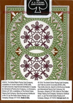 Autumn Green [Bicycle] by USPCC – tuck box back