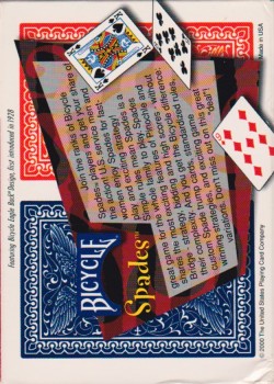 Spades Set (Two Decks) [Bicycle] 2000 by USPCC – tuck box back