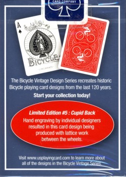 Vintage Design Cupid Back Red [Bicycle] by USPCC – tuck box back