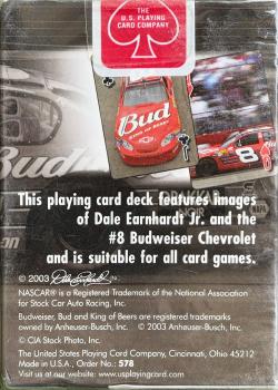 Dale Earnhardt Jr. - Black by The United States Playing Card Company – tuck box back
