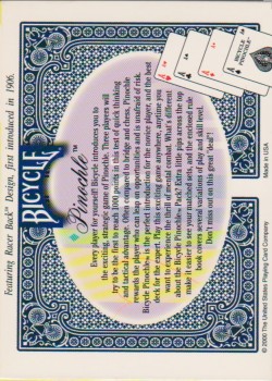 Pinochle Set (Two Decks) [Bicycle] 2000 by USPCC – tuck box back