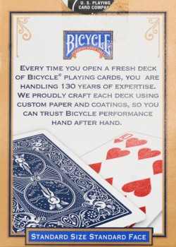 Standard Blue Gold Bordered [Bicycle] 2009 by USPCC – tuck box back