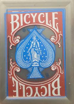 Bicycle Waterproof Red Backing Blue Spade - Deck Front