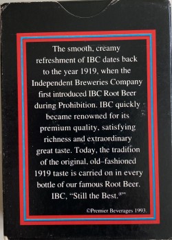 Ibc Root Beer by Premier Beverages – tuck box back