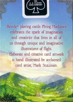 Flying Machines Blue [Bicycle] by USPCC – tuck box back
