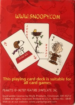 Peanuts (Snoopy, Charlie Brown, Linus, Lucy) by Hoyle – tuck box back