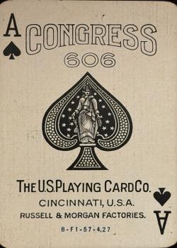 Congress 606 "Sentinel Rock" by USPCC – tuck box back