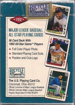 Baseball Major League All-Stars (1992) by MLBPA – tuck box back
