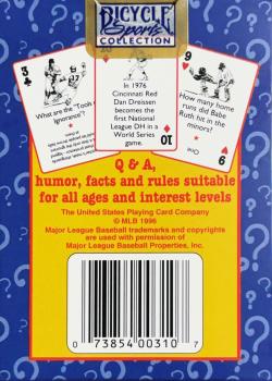 Major League Baseball Trivia Deck 2 by Bicycle – tuck box back
