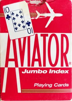 Aviator Jumbo Red - 1992 by The United States Playing Card Company – tuck box back