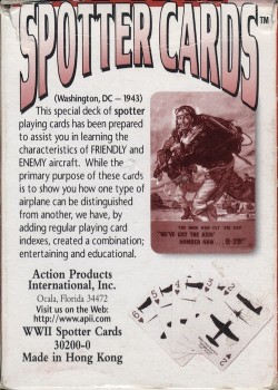 Commemorative Wwii Spotter Cards by Unknown – tuck box back