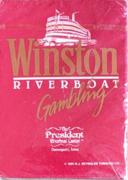 Winston Riverboat Gambling by RJ Reynolds Tobacco Co – tuck box back