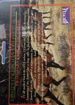 Bicycle Remington Nostalgic Limited Edition Tin by USPCC – tuck box back