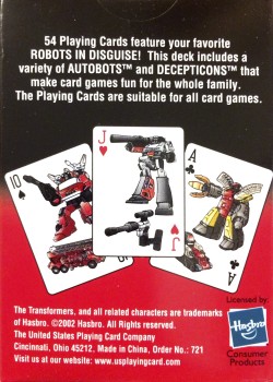 The Transformers (Megatron Front) by Hasbro – tuck box back