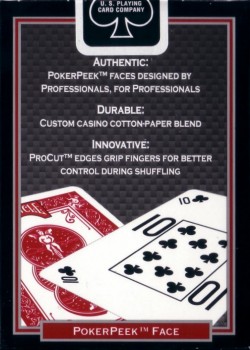 Pro Pokerpeek Red [Bicycle] by USPCC – tuck box back