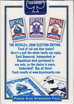 2008 Election Edition Democrat [Bicycle] by USPCC – tuck box back