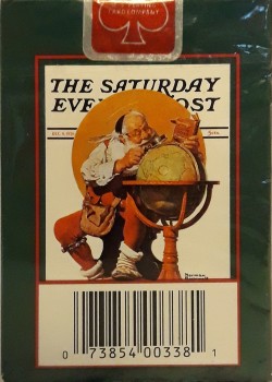 Norman Rockwell Santa [Green 1926] by Curtis Publishing Company – tuck box back