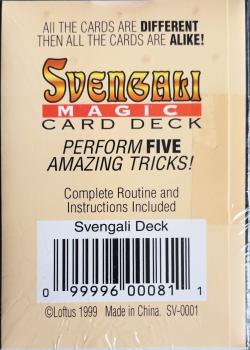 Svengali Magic by Loftus – tuck box back