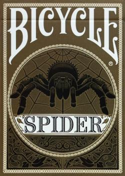 Spider Green Gilded [Bicycle] - Deck Front