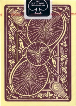 Anniversary Edition 130 Years Red [Bicycle] by USPCC – tuck box back