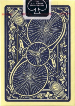 Anniversary Edition 130 Years Blue [Bicycle] by USPCC – tuck box back
