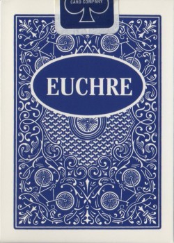 Euchre Blue [Bicycle] 2000 by USPCC – tuck box back