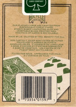 Eco-Edition [Bicycle] by USPCC – tuck box back