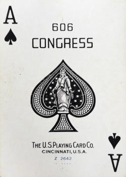 Congress No. 606 Double Bridge Set - Sevres by The US Playing Card Co – tuck box back