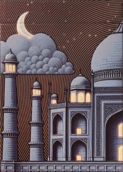 Taj Mahal - Night (Gilded) Thumbnail
