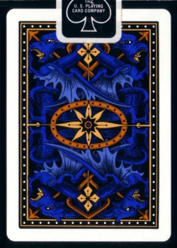 Dragon Back Blue [Bicycle] by The United States Playing Card Company – tuck box back