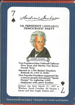 Presidents I by US Games Systems – tuck box back
