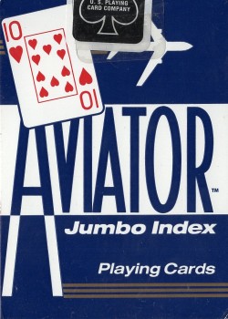 Aviator 917 Jumbo Index Blue by USPCC – tuck box back