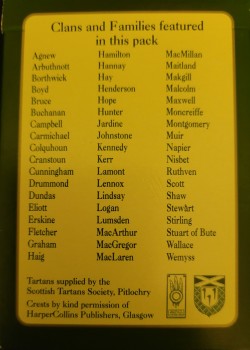 Clans & Tartans Of Scotland by Neil Macleod Prints & Enterprised Ltd – tuck box back