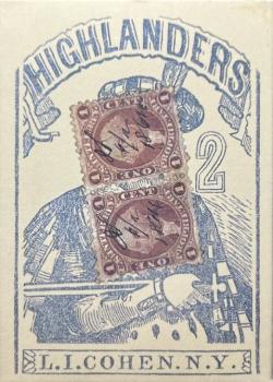 Highlanders 1864 Poker Cards Replica, missing website notation Front Thumbnail Image