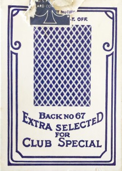 "Bee" No. 92 by USPCC – tuck box back