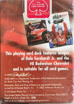 Dale Earnhardt Jr. Red by The United States Playing Card Company – tuck box back