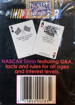 Nascar Trivia by Bicycle – tuck box back