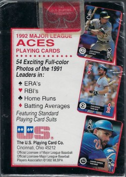 Major League Baseball 1992 Aces by MLBPA – tuck box back