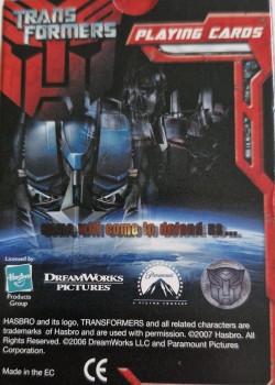 Transformers by Hasbro – tuck box back
