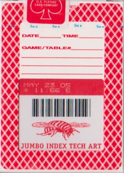 Bee Jumbo Index Tech Art Red back