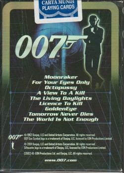 007 Films 11-19 by Cartamundi – tuck box back