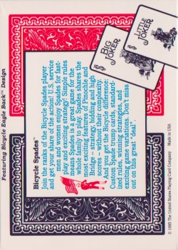 Spades Set (Two Decks) [Bicycle] 1995 by USPCC – tuck box back
