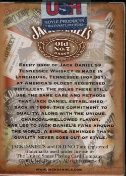 Jack Daniel's Old No 7 by Hoyle Products – tuck box back