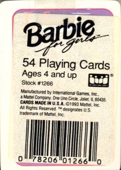 Barbie For Girls by Mattel – tuck box back