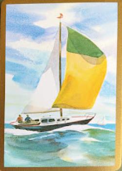 Congress No. 480 Pinochle - Solo Sailboat Thumbnail