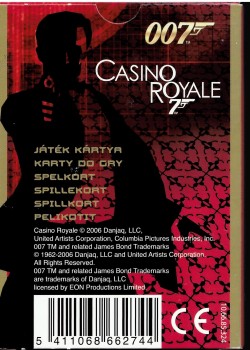 Casino Royale, 007, James Bond by Cartamundi – tuck box back