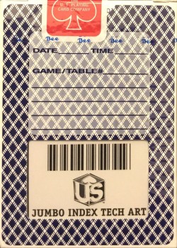 Bee Uspcc Logo Tech Art Test Deck Black by USPCC – tuck box back